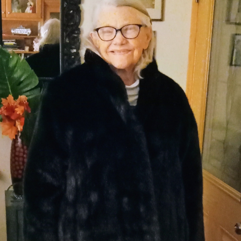 Faux Mink Warm Fabulous Fur Coat size XL